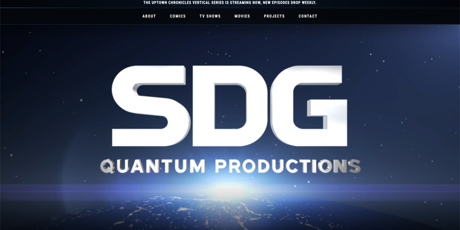 SDG Quantum Productions landing page preview